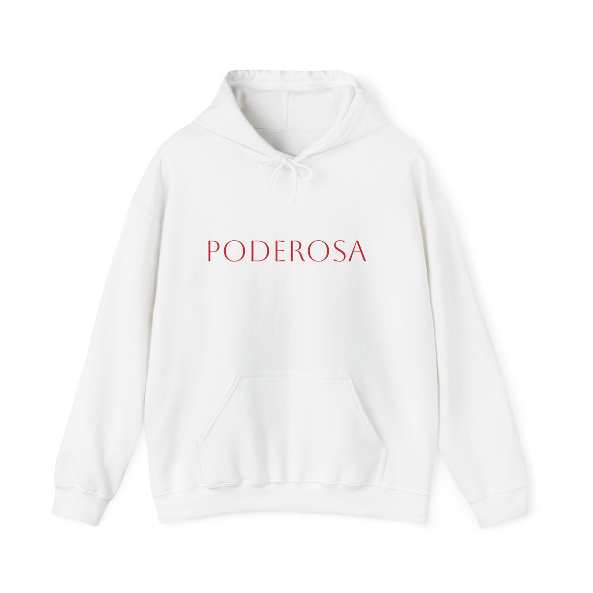 PODEROSA chest text Hoodie | Spanish empowerment sweatshirt, minimalist rose print