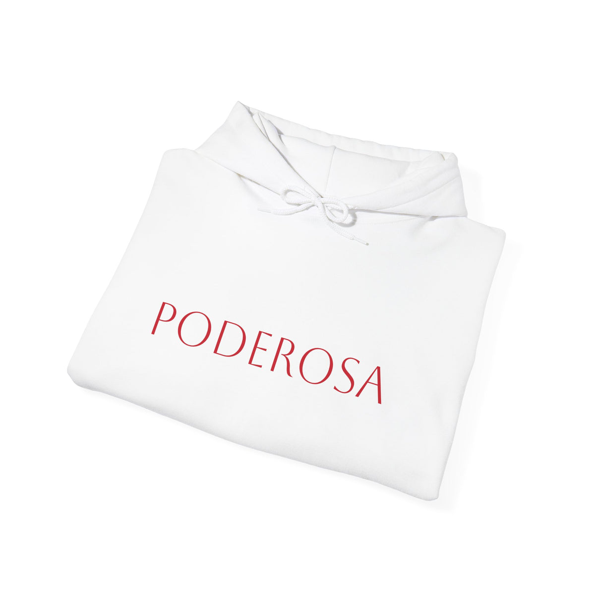 PODEROSA chest text Hoodie | Spanish empowerment sweatshirt, minimalist rose print